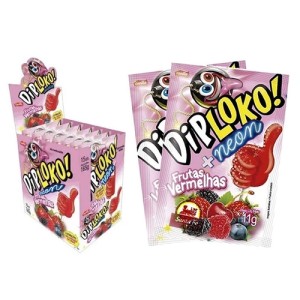 NEON PIRULITO SABOR FRUTAS VERMELHAS 11G DIP LOKO