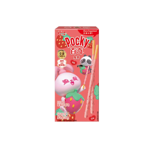 GLICO POCKY SABOR CREME DE MORANGO 35G