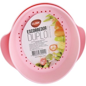 CLINK ESCORREDOR DUPLO PLASTICO 23CM