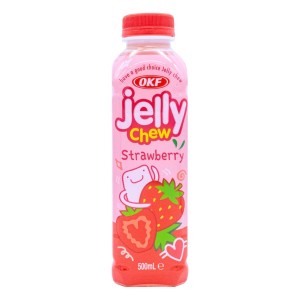 OKF REFRESCO JELLY CHEW SABOR MORANGO 500ML