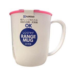 CANECA PLÁSTICA  P/ MICRO-ONDAS TAMPA ROSA NAKAYA