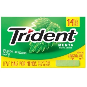 TRIDENT CHICLETE MENTA 14S 25,2G