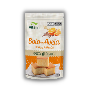 VITALIN MISTURA P/ BOLO DE AVEIA/CHIA/LARANJA  S/GLUTEN 300G