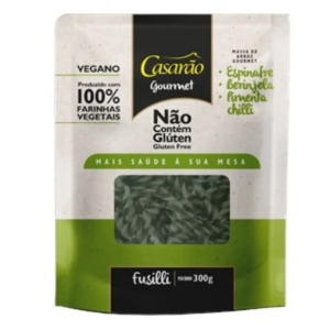 CASARAO FUSILI ESPINAFRE/BERINGELA/PIMENTA S/G 300G