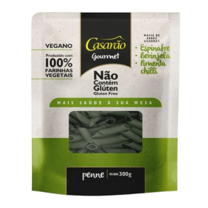 CASARAO PENNE ESPINAFRE/BERINGELA/PIMENTA S/G 300G