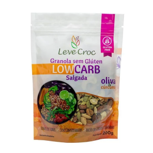 LEVE CROC GRANOLA SALGADA LOW CARB OLIVA & CURCUMA 200G