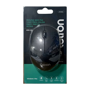 LETRON MOUSE SEM FIO COLOR EASY PRETO M1705