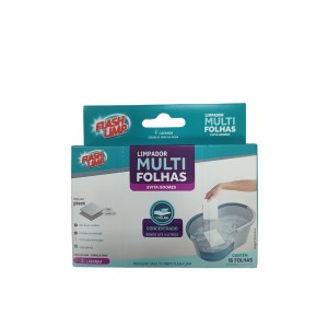 FLASH LIMP LIMPADOR MULTI FOLHAS EVITA ODORES LAVANDA 15FLS SAN3830