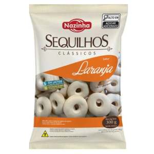 NAZINHA SEQUILHO SABOR LARANJA SEM GLUTEN 300G