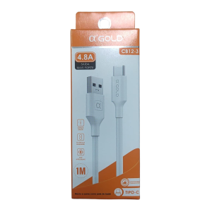 GOLD CABO CARREGADOR 1M CB12-3 USB/TIPO-C