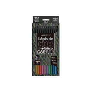 LEO&LEO LAPIS DE COR METALICO CARBON 12 CORES 4432