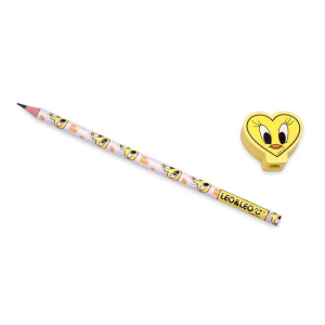 LEO&LEO LAPIS PRETO HB C/ BORRACHA LOONEY TUNES 71627