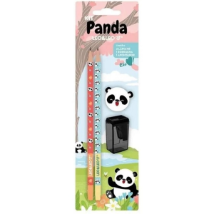 LEO&LEO KIT LAPIS/BORRACHA/APONTADOR PANDA 72182
