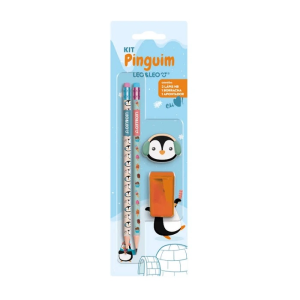 LEO&LEO KIT LAPIS/BORRACHA/APONTADOR PINGUIM 72181