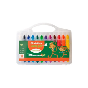 LEO&LEO GIZ DE CERA COLOR GEL 12 CORES 72304