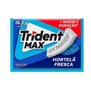 TRIDENT MAX CHICLETE HORTELA 16,5G