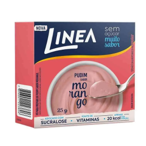 LINEA PUDIM SABOR MORANGO SEM ACUCAR 25G