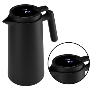 HAUSKRAFT GARRAFA TERMICA ELEGANTIA C/ TERMOMETRO PRETA 1L GART128/PT