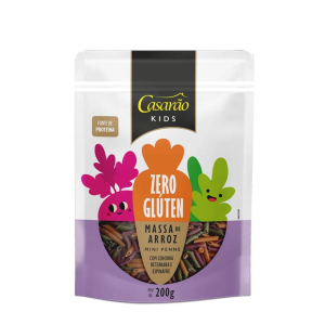 CASARAO KIDS MINI PENNE DE ARROZ CENOURA/BETERRABA/ ESPINAFRE S/G 200G