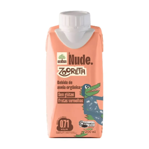 NUDE ZOORETA BEBIDA DE AVEIA ORG FRUTAS VERMELHAS S/G 200ML
