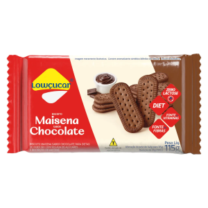 LOWCUCAR BOLACHA DE MAISENA SABOR CHOCOLATE ZERO 115G
