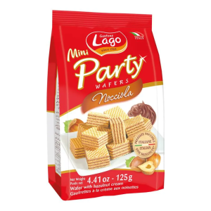 LAGO PARTY MINI WAFER SABOR NOCCIOLA 125G