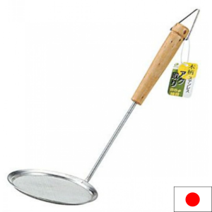 ESCUMADEIRA AÇO INOX CABO DE MADEIRA