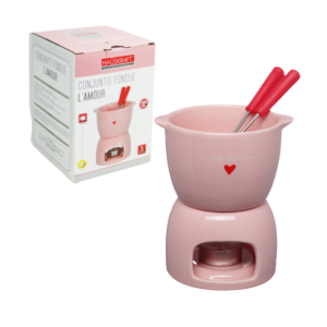 HAUSKRAFT CONJUNTO FONDUE L´AMOUR ROSA 300ML CJFN061/RS