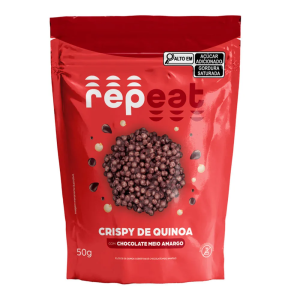 REPEAT CRISPY DE QUINOA C/ CHOCOLATE MEIO AMARGO 50G