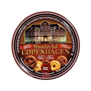 JACOBSENS BISCOITOS C/ CHOCOLATE AMANTEIGADOS WONDERFUL COPENHAGEN 150G