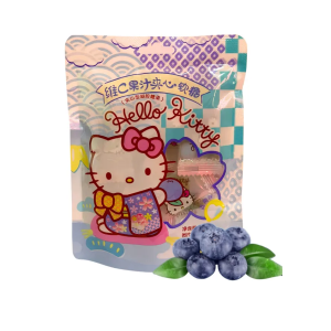 HELLO KITTY BALA DE GOMA SABOR BLUEBERRY 52G