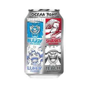 OCEAN BOMB ONE PIECE REFRIGERANTE FRUTAS VERMELHAS 330ML