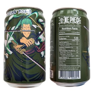 OCEAN BOMB ONE PIECE ZORO REFRIGERANTE SABOR LIMAO C/ MEL 330ML