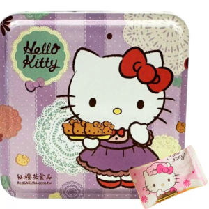 RED SAKURA LATA C/ COOKIES SABOR CHOCOLATE HELLO KITTY 65G