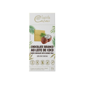 ESPIRITO CACAU CHOCOLATE BRANCO AO LEITE DE COCO 33% 80G