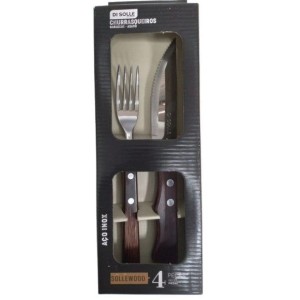 DI SOLLE KIT GARFO E FACA SOLLEWOOD 4PCS