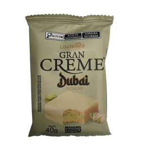 LACIELLA GRAN CREME DUBAI WAFER C/ PISTACHE E CHOC BRANCO 40G