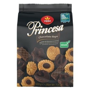 BISCOITO VIEIRA PRINCESA SORTIDO CHOCOLATE AMARGO 200G